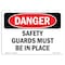 Signmission OSHA Danger Sign, Safety Guards Must Be In Place, 24in X 18in Aluminum, 18" W, 24" L, Landscape OS-DS-A-1824-L-2404 - alternate 1